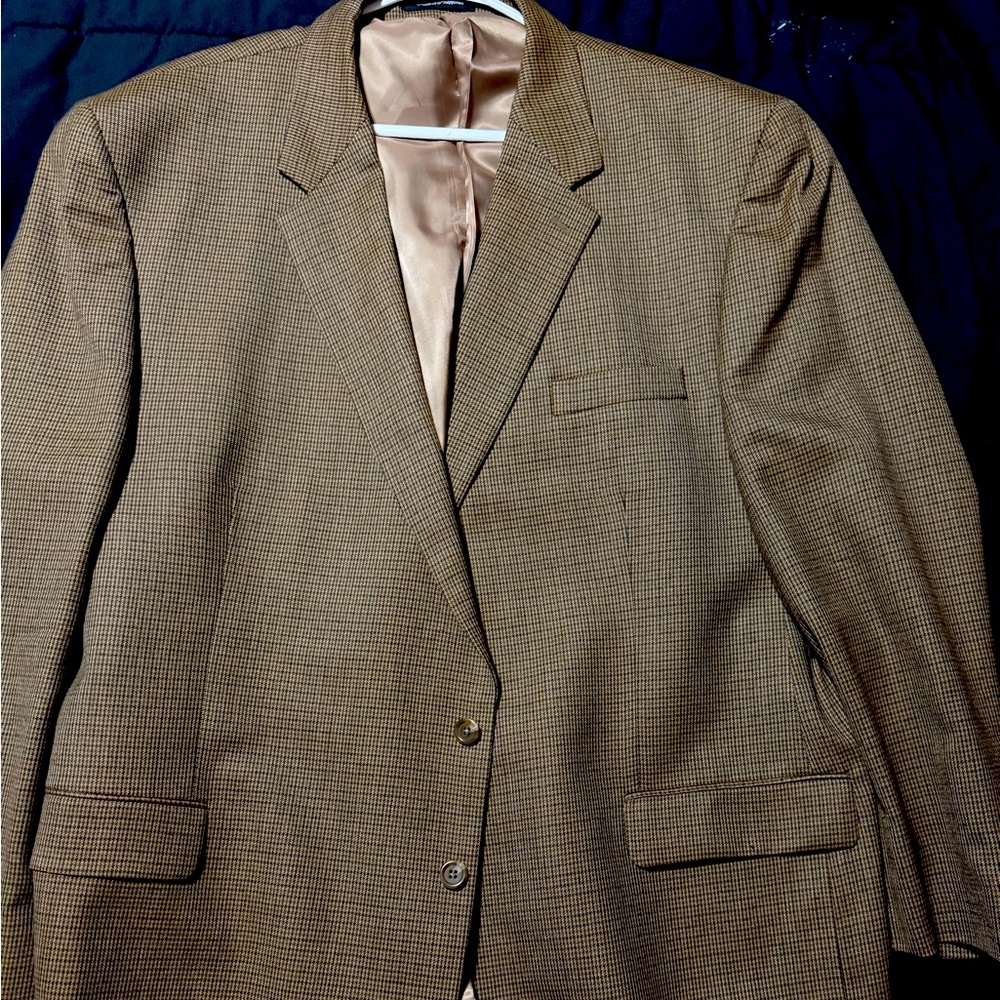 Polo Ralph Lauren Blazer 56l Houndstooth 100% Wool in awesome condition